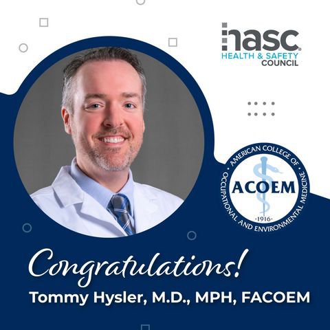 Dr. Tommy Hysler inducted as Fellow of the American College of Occupational and Environmental Medicine