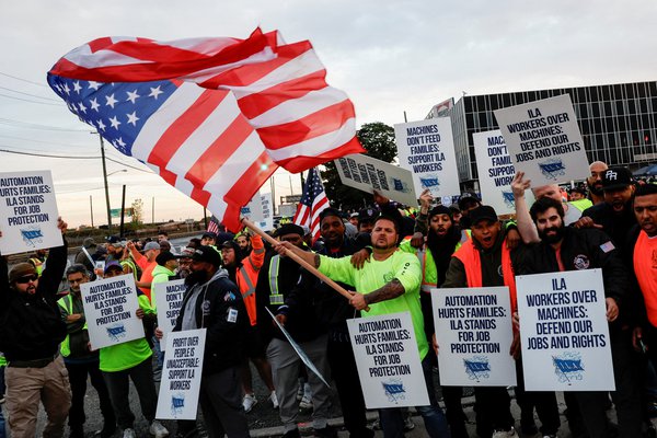 U.S. dockworkers strike, halting half the nation's ocean shipping