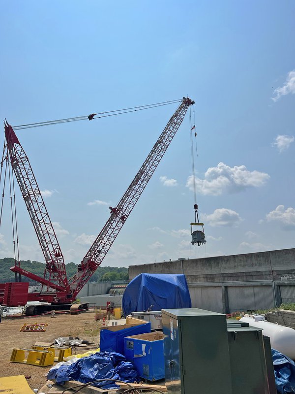 Heavy lifting: Before cranes arrive at a plant, work has already begun